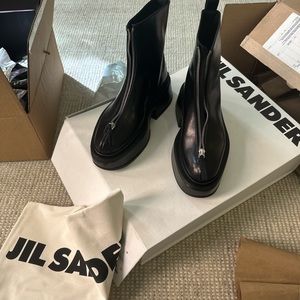 Jill Sander black boots NWT size 38